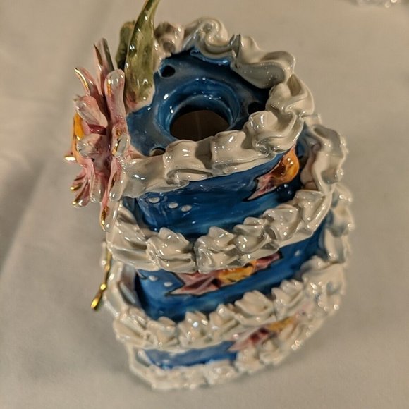 Blue Sky Clayworks September Birthday Cake Heather Goldminc Plate Candle holder - Picture 8 of 12